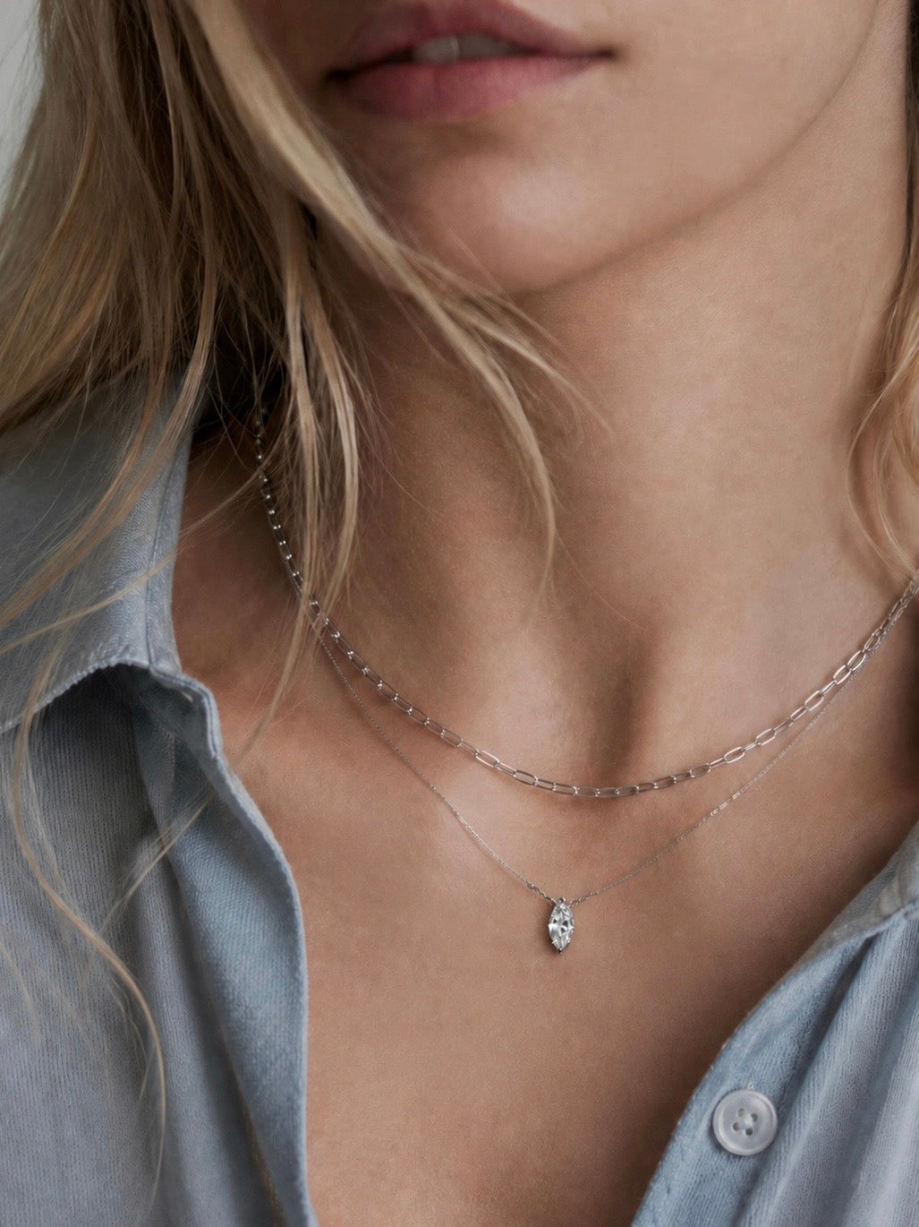 MARQUISE DIAMOND NECKLACE (0.50 ct)