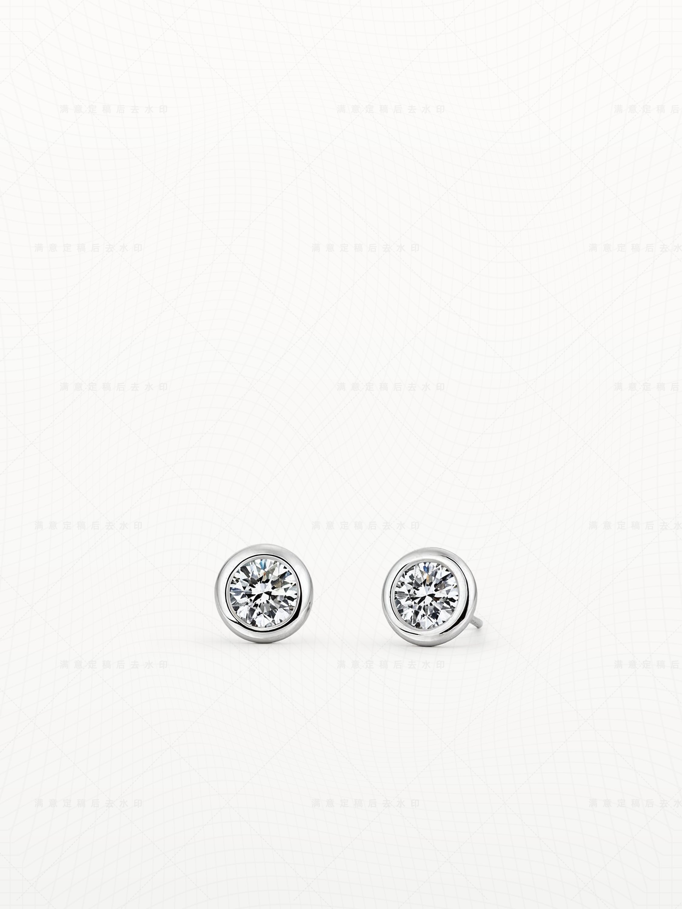 BEZEL DIAMOND STUDS