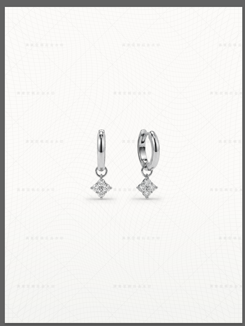 LUCKY CLOVER DIAMOND HOOPS