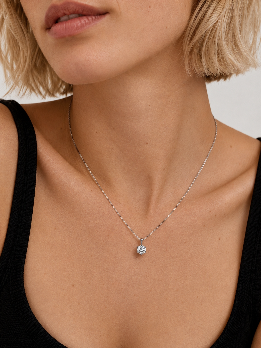 CLASSIC SOLITAIRE DIAMOND NECKLACE