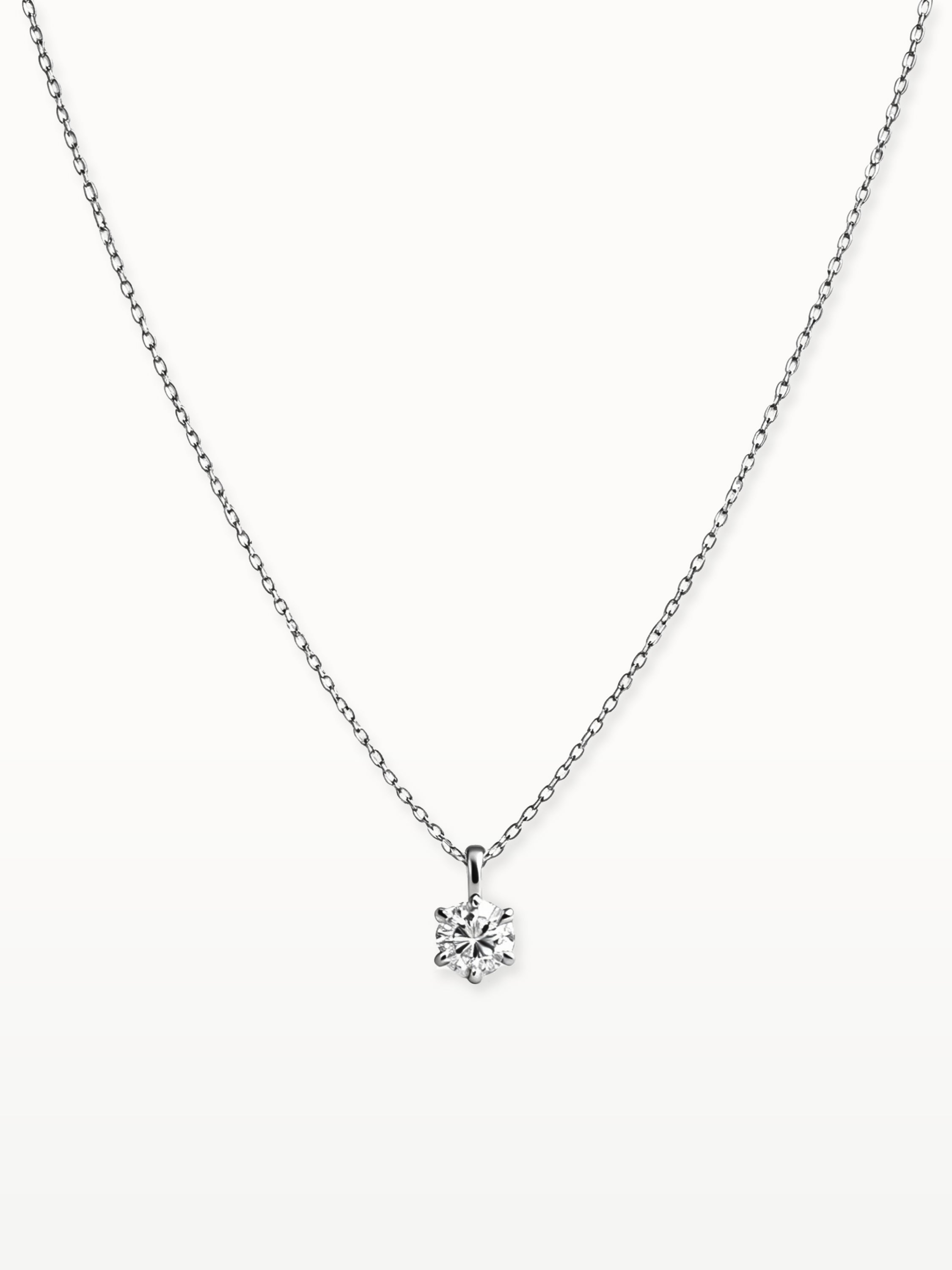 CLASSIC SOLITAIRE DIAMOND NECKLACE