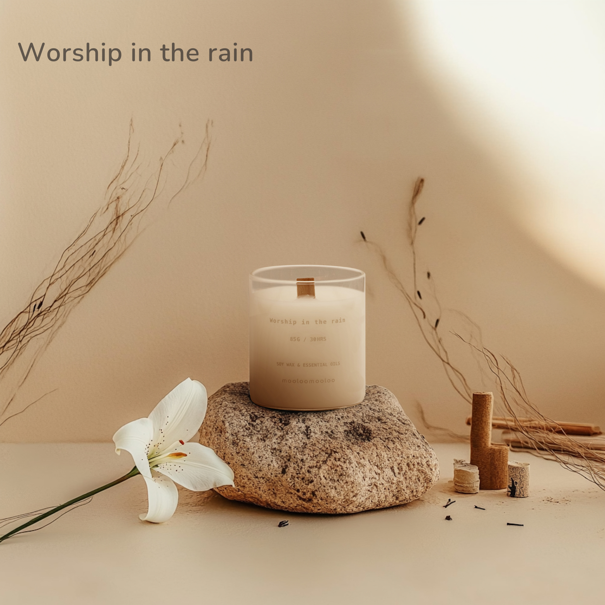 Mooloomooloo The Temple in the Woodland Candle with Herbs, Spices