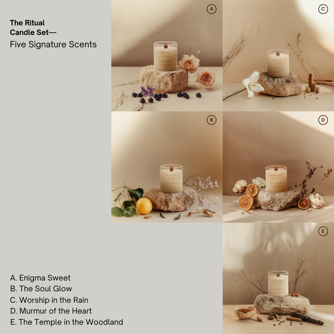 The Ritual Candle Set — Five Signature Scents