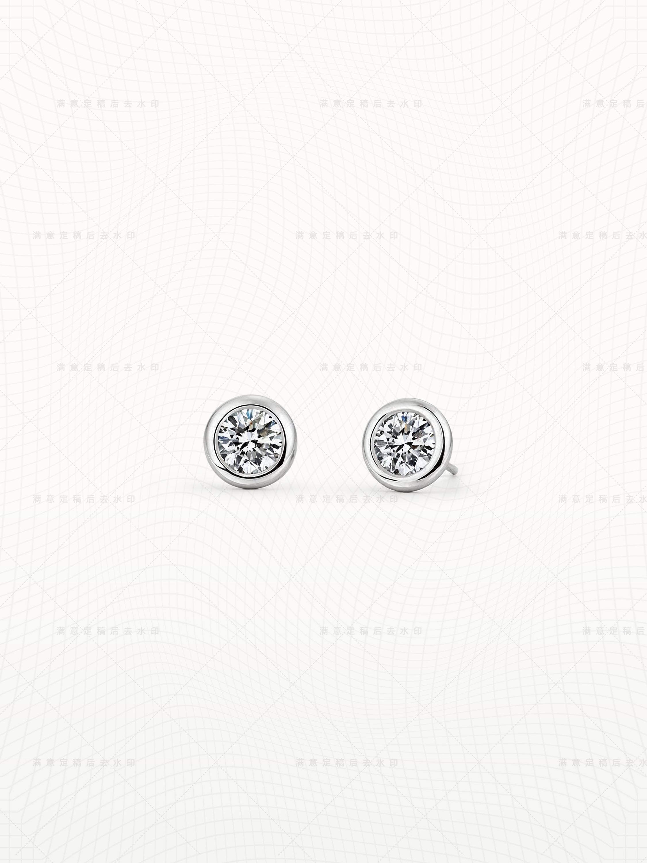 BEZEL DIAMOND STUDS
