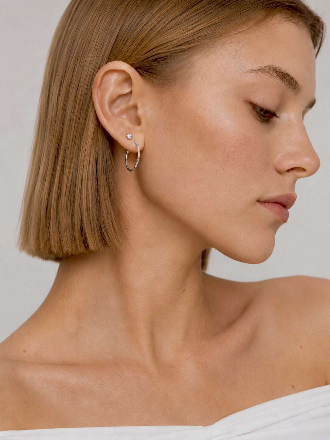 BEZEL DIAMOND STUDS