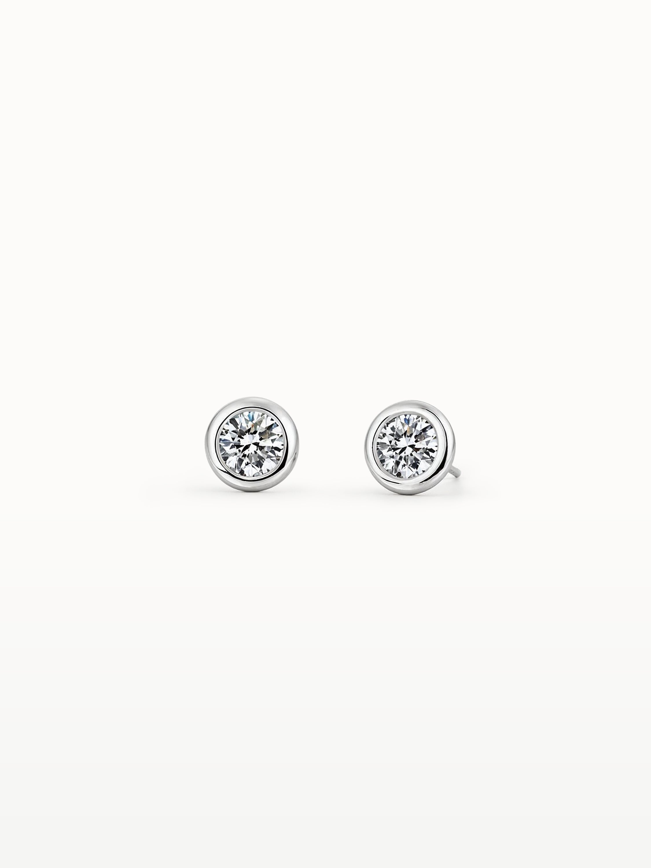 BEZEL DIAMOND STUDS