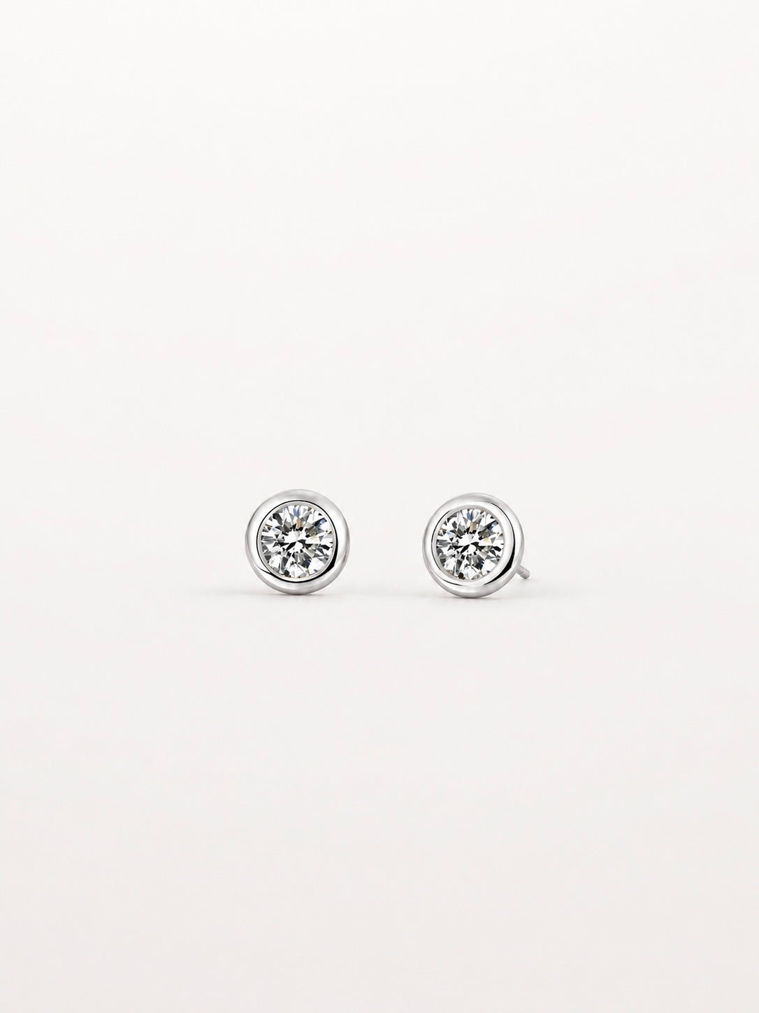 BEZEL DIAMOND STUDS