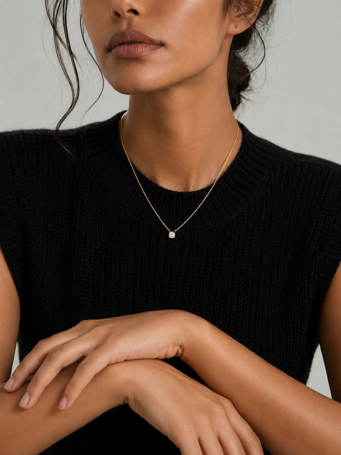 FLOATING DIAMOND NECKLACE (0.50 ct)
