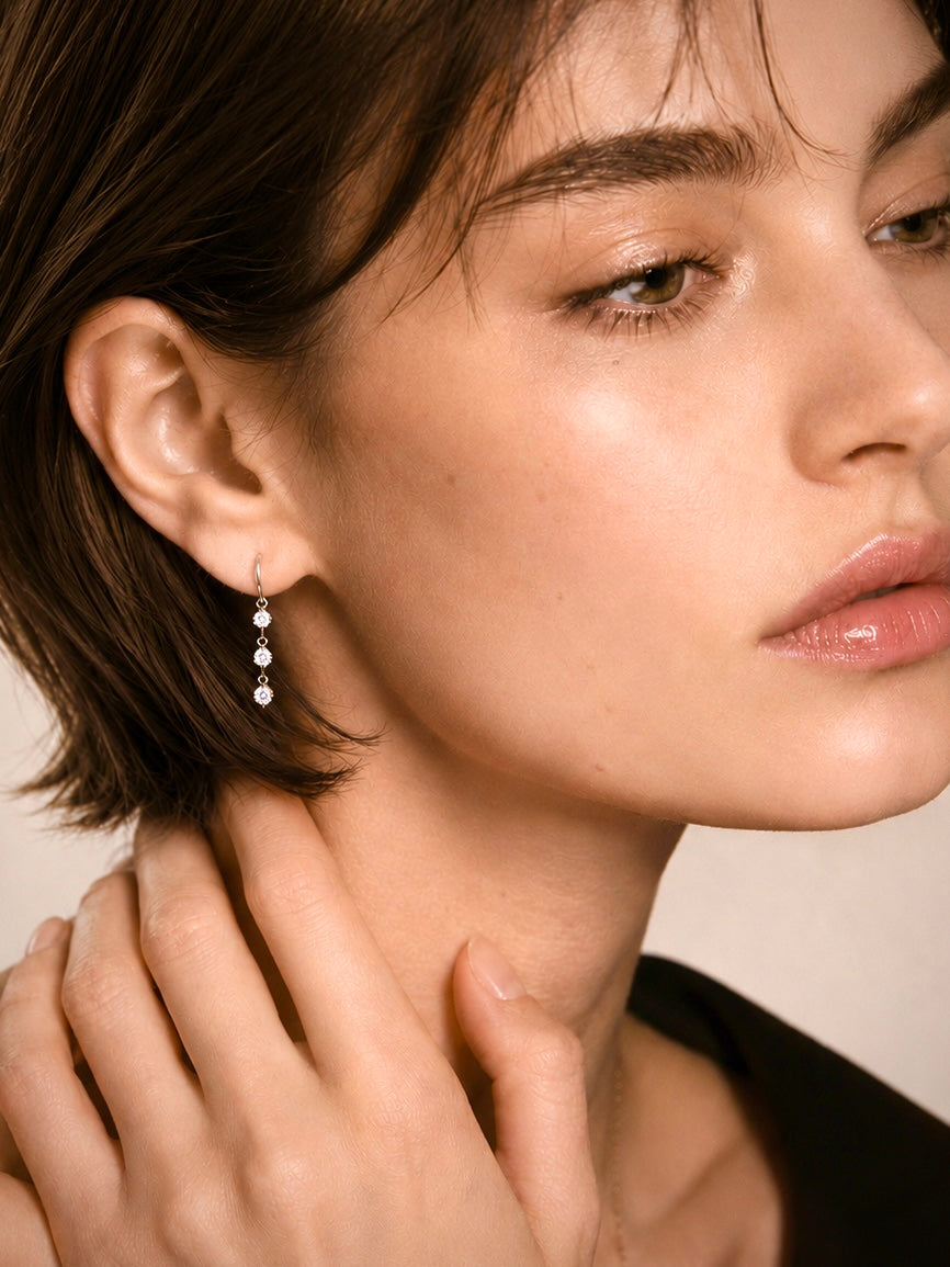 LINEA DIAMOND HOOPS