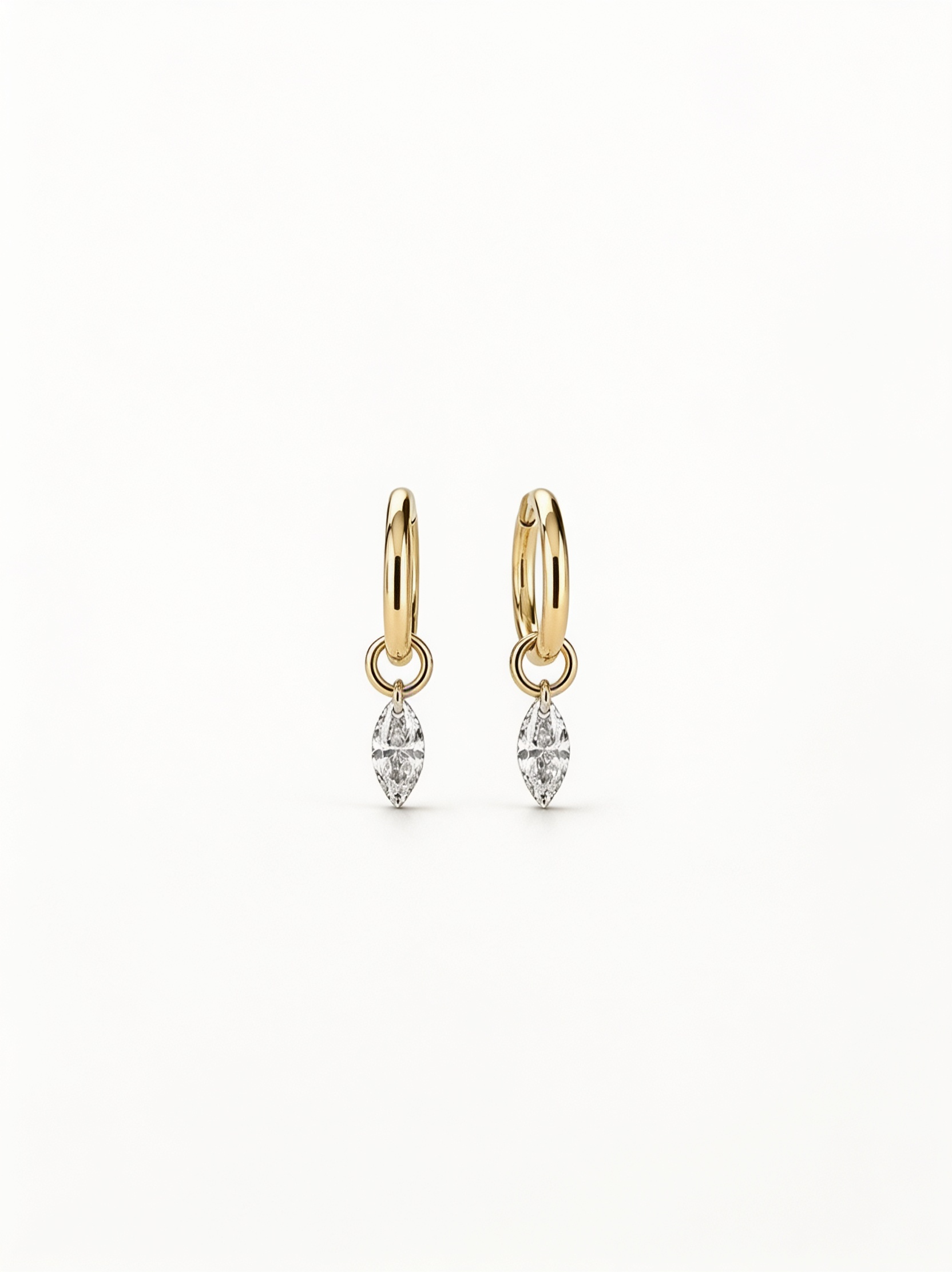 MARQUISE DROP HOOPS